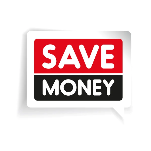 Save money label vector — Stock Vector