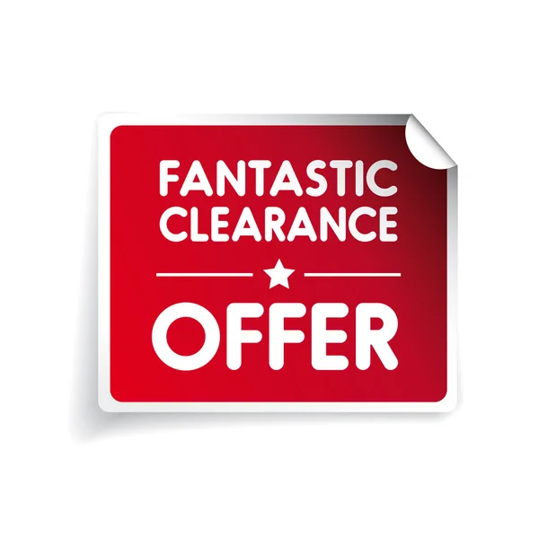 Fantastic clearance offer label vector — Stock Vector