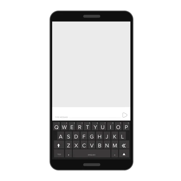 Teclado Smartphone vetor escuro —  Vetores de Stock