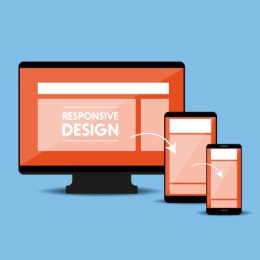 Duyarlı web tasarım kavramı vektör