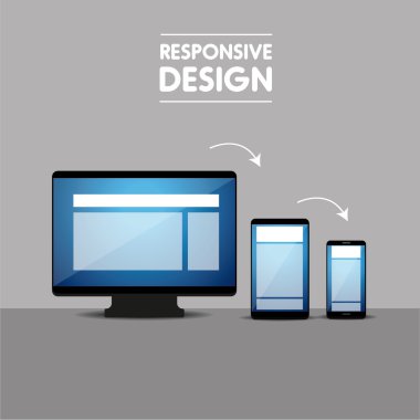 Duyarlı web tasarım kavramı vektör