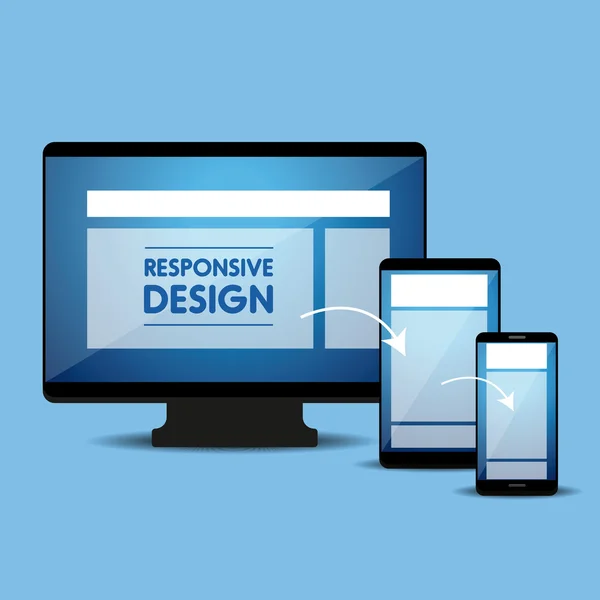 Responsive web design concept vector — Stockvector