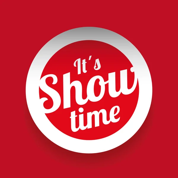 Showtime kırmızı etiketi — Stok Vektör