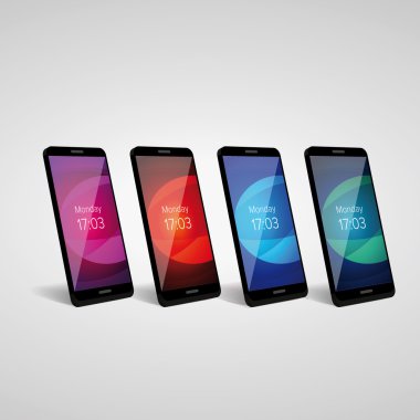 Smartphone simge vektör mockup