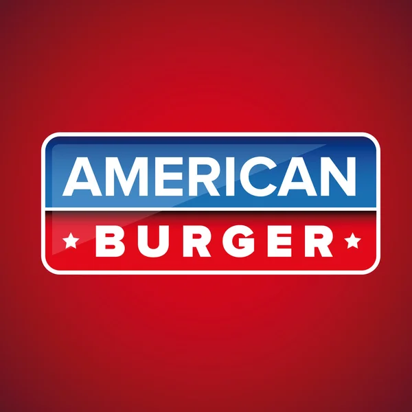 Hamburguesa americana vector signo — Archivo Imágenes Vectoriales