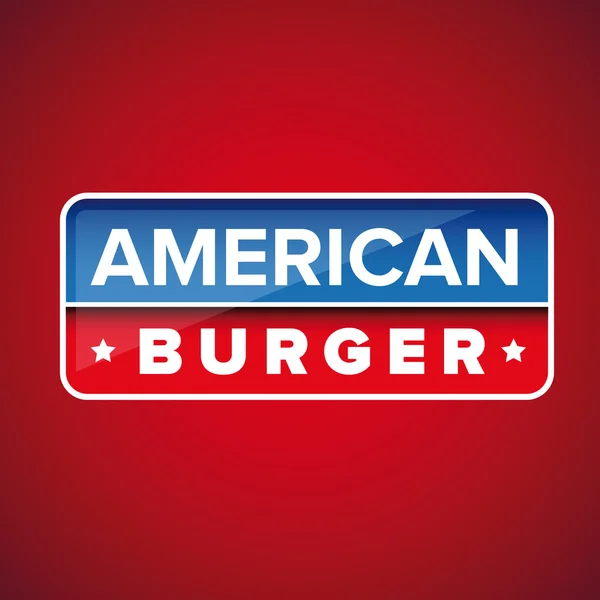 American burger vector sign — Stock Vector
