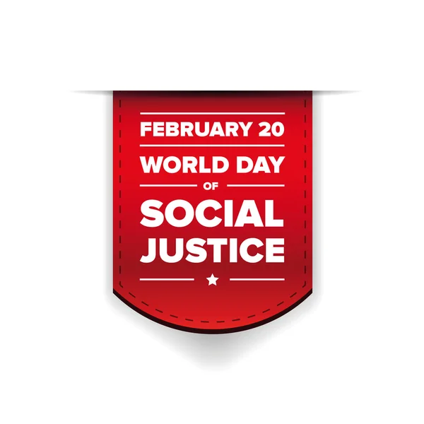 Dia mundial de fita de justiça social — Vetor de Stock