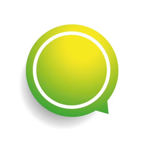 Toespraak bubble vector groen — Stockvector