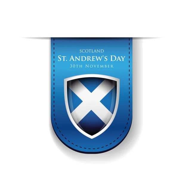 St Andrew Day Escudo de bandera de Escocia — Archivo Imágenes Vectoriales