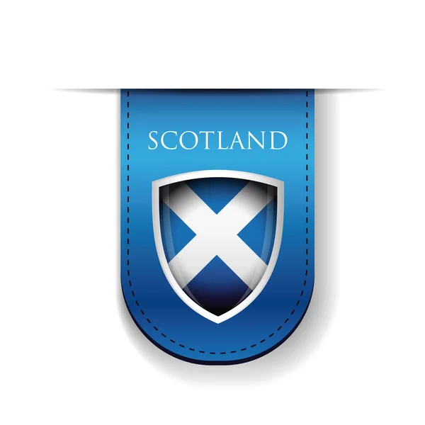 Vlag van Schotland schild lint — Stockvector