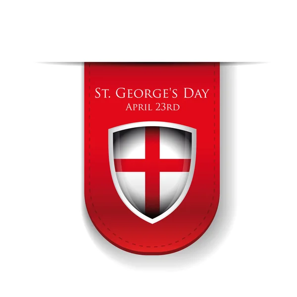 St George dag Engeland vlag schild — Stockvector