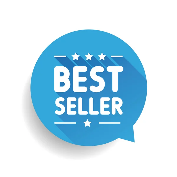 Best seller etiqueta bolha de fala azul — Vetor de Stock