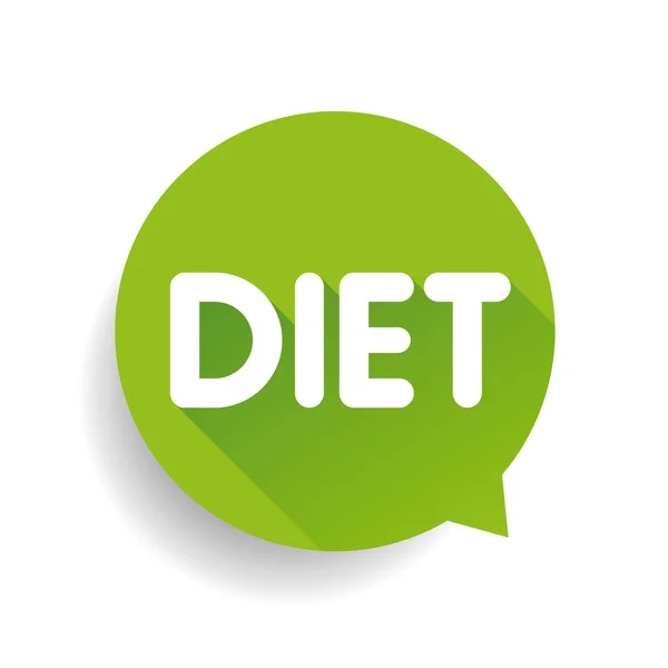 Diet label vector speech bubble — Stock Vector