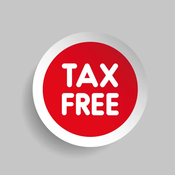 Etiqueta libre de impuestos vector rojo — Vector de stock