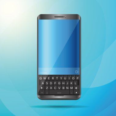 Tam klavye vektör ile Smartphone