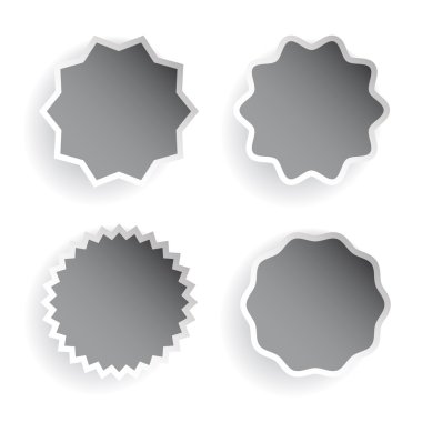 Yıldız etiket vektör gri ayarla