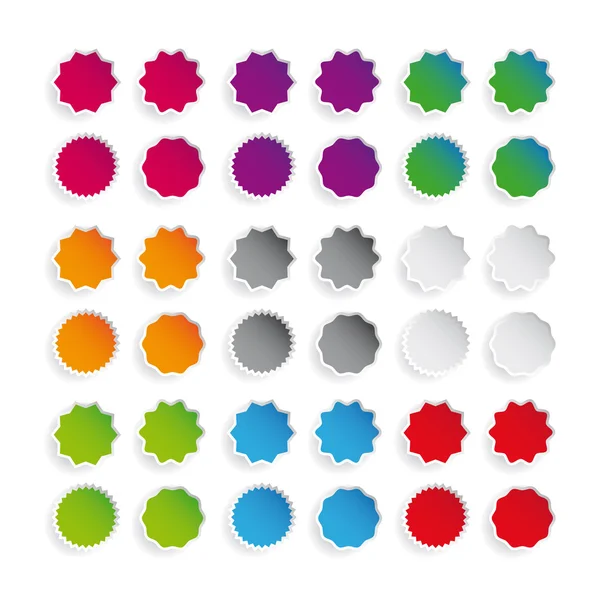 Ensemble vectoriel coloré Star Label — Image vectorielle