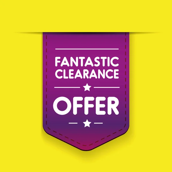 Fantastic clearance offer ribbon — Stock Vector