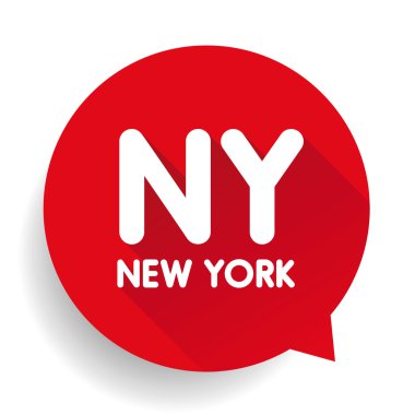 New York (Ny) işareti vektör etiket
