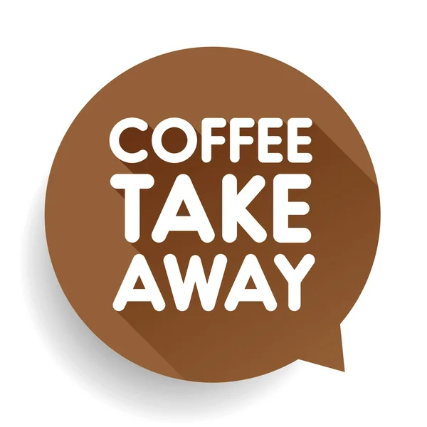 Coffee take away sticker vector — Stock Vector