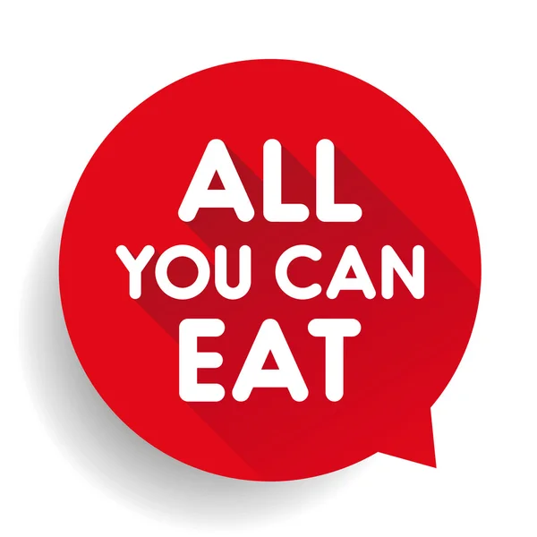 All you can eat label vector — Stock Vector