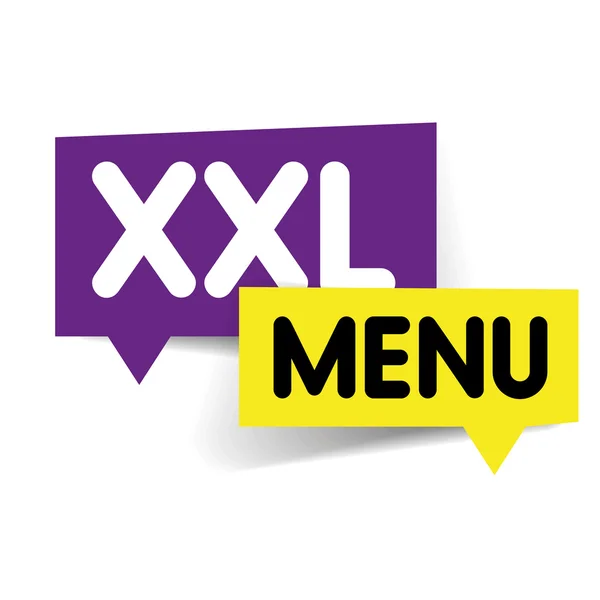 XXL Menu label set — Stock Vector