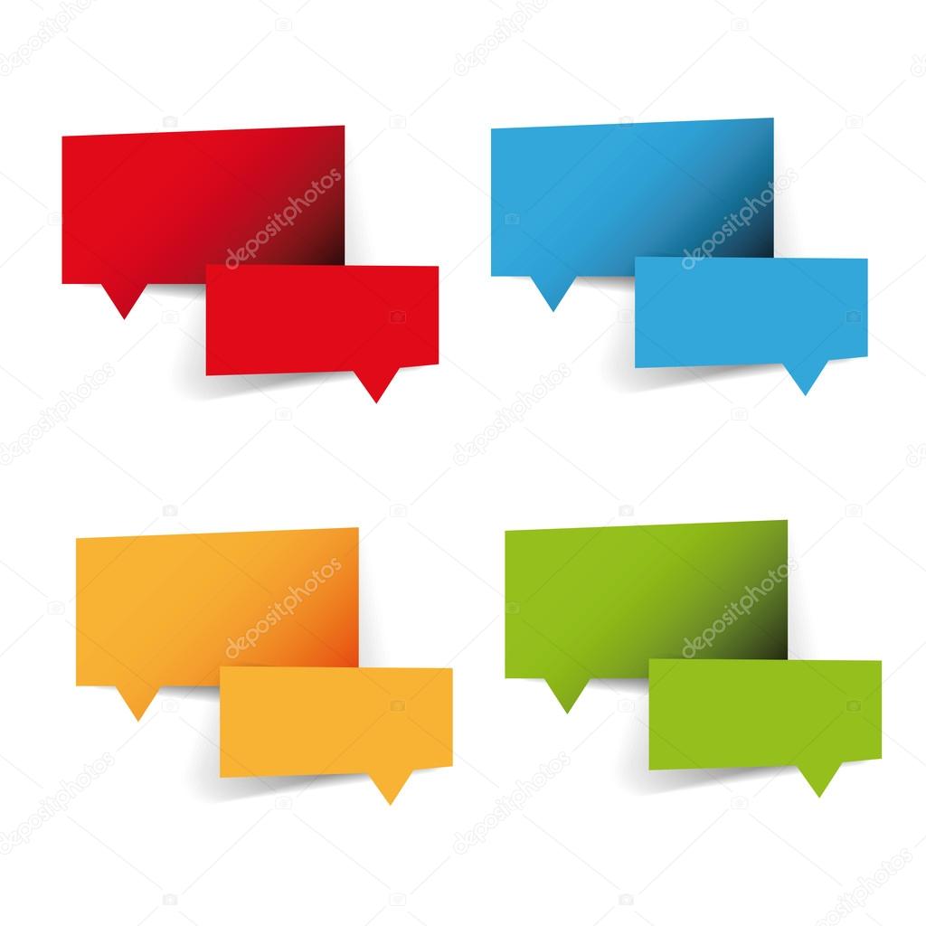 Speech bubble set vector