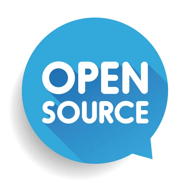 Open Source vector de botón — Archivo Imágenes Vectoriales