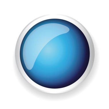 Metalik element ile mavi parlak düğme