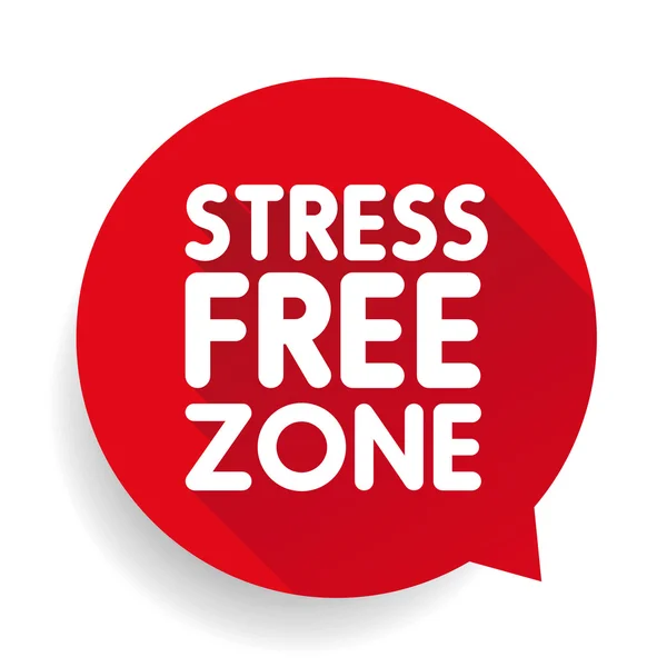 Stress Free Zone vector label — Stock Vector