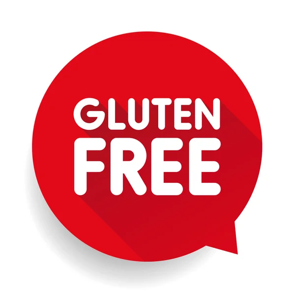 Icono libre de gluten etiqueta vector — Archivo Imágenes Vectoriales