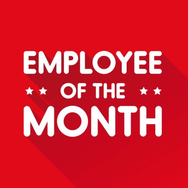 Employee of the month label clipart