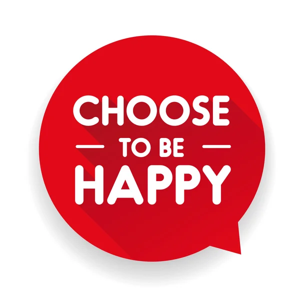 Kies naar Be Happy label — Stockvector