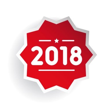 Yeni 2018 yıl etiket
