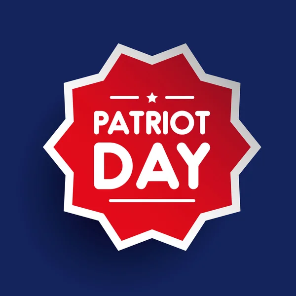 Patriot Day Etikett Sternvektor — Stockvektor