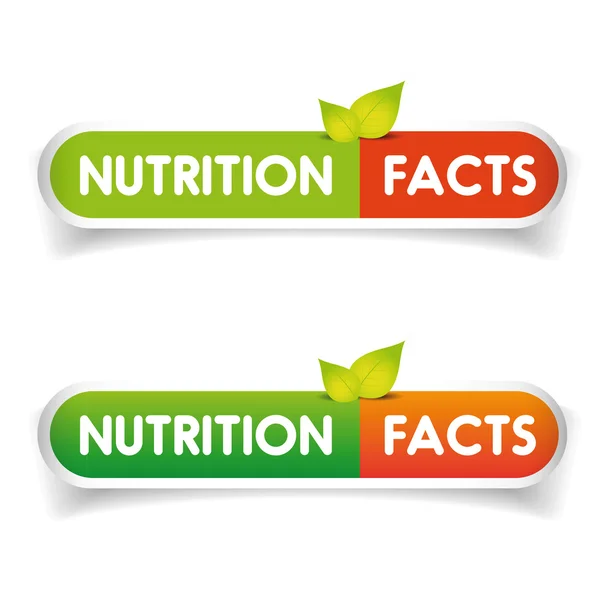 Nutrition facts label — Stock Vector