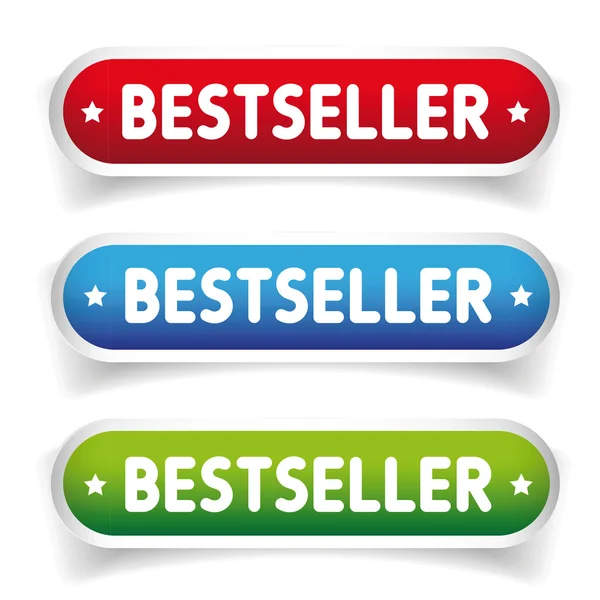 Best seller button set — Stock Vector