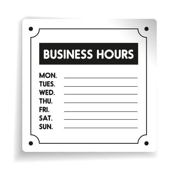 Business Hours sign vector template — Stock Vector