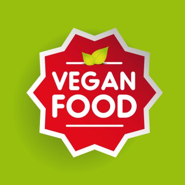 Vegan gıda etiketi vektör