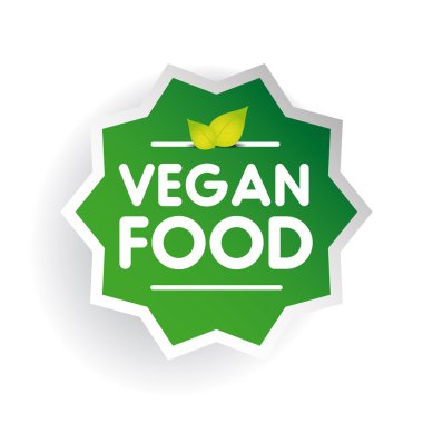 Vegan gıda etiketi vektör