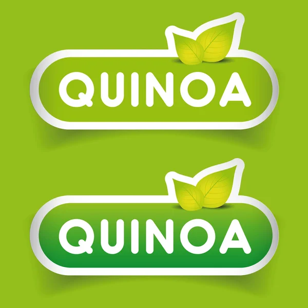 Vetor de rótulo de sinal de quinoa — Vetor de Stock