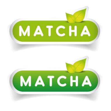 Matcha işareti etiket vektör