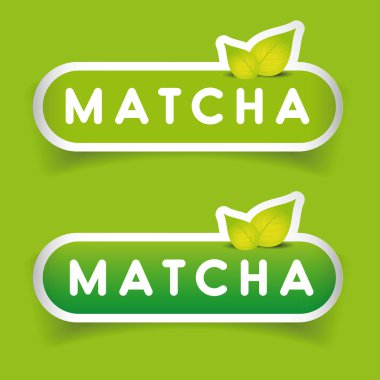 Matcha işareti etiket vektör
