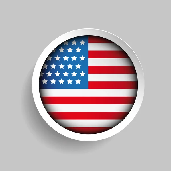 Usa vlag knop vector — Stockvector