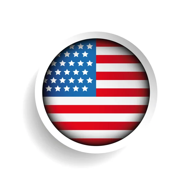 Usa vlag knop vector — Stockvector