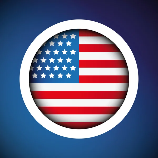 Вектор кнопки прапора США — стоковий вектор