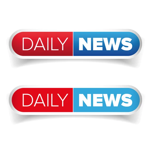 Daily News button vector — Stock Vector