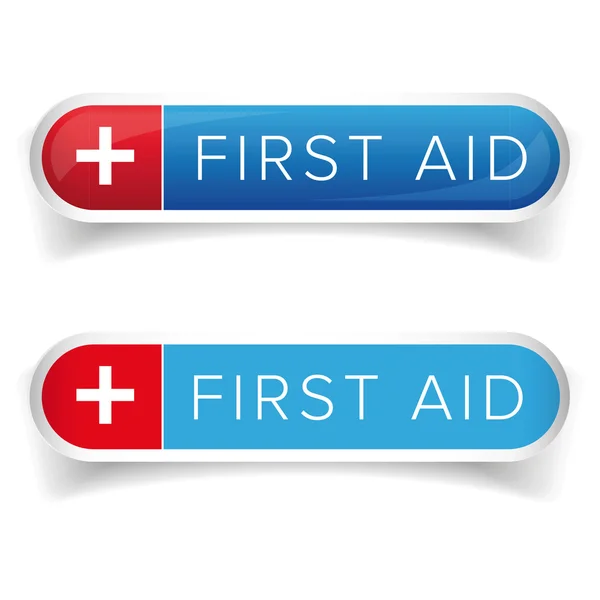 Botón vector de primeros auxilios — Vector de stock