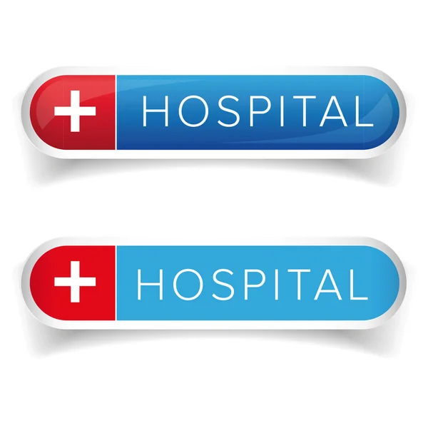 Hospital vector button — Stock Vector