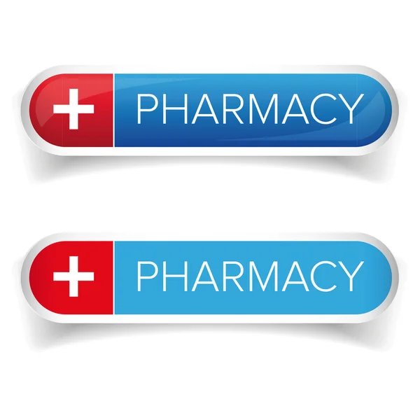 Botão vetor farmácia — Vetor de Stock